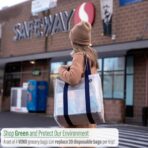 VENO 4 Pack Reusable Grocery Bags, Heavy-Duty Shopping Bags with Handles, Bags for Shopping Cart with Hard Bottom to Stand Upright, Foldable, Multi-Purpose(Clear, 4 Pack) - Image 3