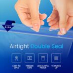 DiRose Reclosable Freezer Bags - 1 Gallon Size (200 Pack) | Double Zipper, Airtight Seal, BPA-Free, Premium Thick Heavy-Duty Bags for Safe and Secure Food Storage - Image 5