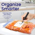 DiRose Reclosable Freezer Bags - 1 Gallon Size (200 Pack) | Double Zipper, Airtight Seal, BPA-Free, Premium Thick Heavy-Duty Bags for Safe and Secure Food Storage - Image 6