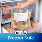 DiRose Reclosable Freezer Bags - 1 Gallon Size (200 Pack) | Double Zipper, Airtight Seal, BPA-Free, Premium Thick Heavy-Duty Bags for Safe and Secure Food Storage - Image 7
