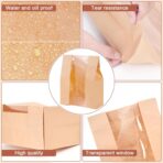 30 Pcs Paper Bread Bags for Homemade, Sourdough Bread Bags and Paper Bakery Bag with Window for Baked Food Packaging Storage, Pack Breakfast and Lunch, Large Kraft 13.7x8.2x3.5inch Brown - Image 4