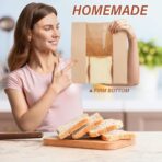 30 Pcs Paper Bread Bags for Homemade, Sourdough Bread Bags and Paper Bakery Bag with Window for Baked Food Packaging Storage, Pack Breakfast and Lunch, Large Kraft 13.7x8.2x3.5inch Brown - Image 5