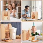 30 Pcs Paper Bread Bags for Homemade, Sourdough Bread Bags and Paper Bakery Bag with Window for Baked Food Packaging Storage, Pack Breakfast and Lunch, Large Kraft 13.7x8.2x3.5inch Brown - Image 8