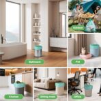 6 Gallon Trash Bags Compostable Green - Heihaily Medium Garbage Bags Strong Thick Bulk 100 Count Biodegradable Unscented for Home and Kitchen Office Liners Waste Basket Can - Image 6