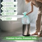 6 Gallon Trash Bags Compostable Green - Heihaily Medium Garbage Bags Strong Thick Bulk 100 Count Biodegradable Unscented for Home and Kitchen Office Liners Waste Basket Can - Image 8