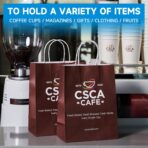 50 PCS Custom Paper Bags, Personalize Printed Kraft Paper Bags for Small Business, 8x4.5x10.8 Inch, Personalized Gift Bag with Logo, Shopping Paper bag with Handle, Goodie Bag - Image 4