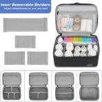Medicine Storage Bag,Double Layers Pill Bottle Organizer Bag Empty with Lockable Zipper&Adjustable Divider,Medication Travel Carrying Bag for Pills,Vitamins,Medical Supplies - Image 3