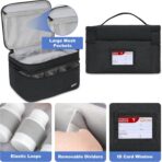 Medicine Storage Bag,Double Layers Pill Bottle Organizer Bag Empty with Lockable Zipper&Adjustable Divider,Medication Travel Carrying Bag for Pills,Vitamins,Medical Supplies - Image 6