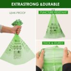 10-13 Gallon Compostable Trash Bags with Drawstring, Heavy Duty Extra Thick 1 Mil, 49.21 Liter, Tear Resistant & Odorless Kitchen Food Scrap Waste Bag, US BPI and OK Compost Home Certified (30 Count) - Image 4