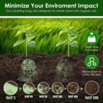 10-13 Gallon Compostable Trash Bags with Drawstring, Heavy Duty Extra Thick 1 Mil, 49.21 Liter, Tear Resistant & Odorless Kitchen Food Scrap Waste Bag, US BPI and OK Compost Home Certified (30 Count) - Image 7