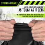 Aluf Plastics RCT-33XXX Heavy Duty 33 Gallon Trash Bags (Huge 100 Ct. /w Flap Ties) - 2 MIL equiv. Thick Gauge Large Black Plastic Garbage Liners for Kitchen, Home. Outdoor, Lawn, Yard, Contractors, Brute/Rubbermaid cans - Image 4