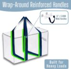 VENO 10 Pack Heavy Duty Moving Bags, Extra Large Storage Bags with Reinforced Handles & Strong Zippers, Foldable & Reusable Moving Box Alternative for Clothes & Dorm Storage - Image 3