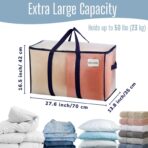 VENO 10 Pack Heavy Duty Moving Bags, Extra Large Storage Bags with Reinforced Handles & Strong Zippers, Foldable & Reusable Moving Box Alternative for Clothes & Dorm Storage - Image 5