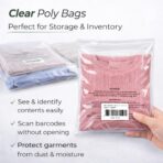 600 Count Combo Pack Clear Poly Bags (9x12, 11x14, 12x15) with Suffocation Warning – Self-Seal Adhesive, Transparent Storage & Shipping Bags for Apparel, E-Commerce & Retail - Image 4