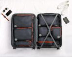 Large Compression Packing Cubes for Travel-Packing Cube Luggage Organizers 7 Piece Set for Checked Luggage-Ultralight, Expandable/Compression Bags by TRIPPED Travel Gear (Grey/Orange) - Image 3