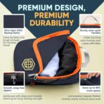 Large Compression Packing Cubes for Travel-Packing Cube Luggage Organizers 7 Piece Set for Checked Luggage-Ultralight, Expandable/Compression Bags by TRIPPED Travel Gear (Grey/Orange) - Image 6