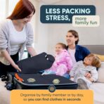 Large Compression Packing Cubes for Travel-Packing Cube Luggage Organizers 7 Piece Set for Checked Luggage-Ultralight, Expandable/Compression Bags by TRIPPED Travel Gear (Grey/Orange) - Image 8