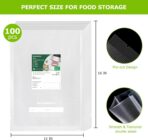 Bonsenkitchen Precut Vacuum Sealer Bags, 100 Gallon 11" x 16" Food Sealer Bags, Food Grade, BPA Free, Heavy Duty, Customized Vacuum Bags for Vac Storage, Meal Prep or Sous Vide Cooking, VB3214 - Image 3