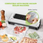 Bonsenkitchen Precut Vacuum Sealer Bags, 100 Gallon 11" x 16" Food Sealer Bags, Food Grade, BPA Free, Heavy Duty, Customized Vacuum Bags for Vac Storage, Meal Prep or Sous Vide Cooking, VB3214 - Image 6