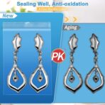 Valchoose Premium 2 X 3 in, Food Grade Safe, Small Poly Zipper Bags Reclosable, Heavy Duty 2Mil Small Baggies Clear, Easy Zip Open & Close, Locking Seal for Jewelry Ring Coins Beads Pill (100PCS) - Image 8