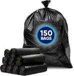 Tasker 55-60 Gallon Trash Bags Heavy Duty | Mega ValuePack 150 Bags | Large Black Garbage Bags | for Office, Commercial, Outdoor, Lawn, and Leaf - Image 10