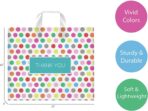 Purple Q Crafts Printed Polka Dot Thank You Bag. 50 PACK 15"x12". Frosted Soft Loop Shopping Bag with Gusset for Merchandise, Boutiques (15"x12") - Image 3