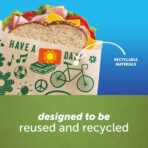 Ziploc Paper Sandwich and Snack Bags, Recyclable & Sealable with Fun Designs, 150 Bags Total - Image 7