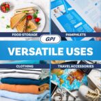 Biodegradable 9" X 12" Plastic Zip Bags With Handle For Carrying, 100 Count Heavy-Duty 3 Mil Clear Reclosable Eco-Friendly Poly Baggies, Zip Top Lock for A4 Letter Size Paper, Food Storage & Clothing - Image 6