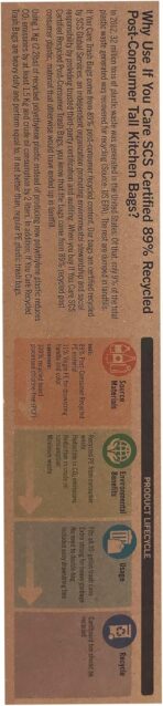 If You Care Large Trash Garbage Bags with Drawstring, Made of Recycled Material for Garbage and Waste, Heavy Duty – 10 Count, 30 Gallon - Image 4