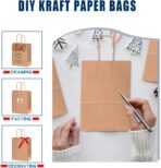 Bakepacker 400-Pack Medium Size Gift Paper Bags with Handles Bulk 10.6"x8.3"x4.3" Brown Party Kraft Shopping Bags - Image 3