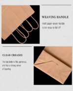 Bakepacker 400-Pack Medium Size Gift Paper Bags with Handles Bulk 10.6"x8.3"x4.3" Brown Party Kraft Shopping Bags - Image 4