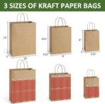 BagDream 75PCS Kraft Paper Bags 5x3x8, 8x4.25x10, 10x5x13 Gift Bags with Handles Bulk for Shopping, Retail, Merchandise, Recyclable Undecorated, Multi-Use Paper Sack - Image 3