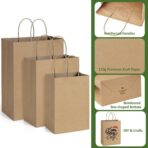 BagDream 75PCS Kraft Paper Bags 5x3x8, 8x4.25x10, 10x5x13 Gift Bags with Handles Bulk for Shopping, Retail, Merchandise, Recyclable Undecorated, Multi-Use Paper Sack - Image 4