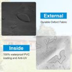 48" x 60" x 48" Pallet Cover Tarp Waterproof, Pallet Covers Heavy Duty Waterproof bulk Pallet Covers Outdoor Pallets Tarps Bulk Box Cover 4 Ft. x 5 Ft. x 4 Ft. for patio furniture, large equipment - Image 5