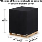 48" x 60" x 48" Pallet Cover Tarp Waterproof, Pallet Covers Heavy Duty Waterproof bulk Pallet Covers Outdoor Pallets Tarps Bulk Box Cover 4 Ft. x 5 Ft. x 4 Ft. for patio furniture, large equipment - Image 8