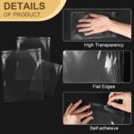 100 Count Acid-Free Clear Plastic Bags, Self Seal Crystal Bags for storaging, Photo Sleeves, Art Prints, Framing Mat, Greeting Cards, Resealable Cellophane Bags - 8" x 10" - Image 5