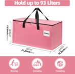 Extra Large Moving Bags with Zipper - Heavy Duty Tote for Packing Clothes, Durable Storage Bin Organizer, Multipack Set - Image 3