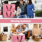 Extra Large Moving Bags with Zipper - Heavy Duty Tote for Packing Clothes, Durable Storage Bin Organizer, Multipack Set - Image 6