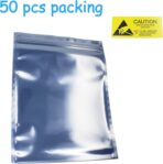 Resealable Antistatic Ziplock ESD Shielding Bags 50 Pcs (15x20 cm/6x8 inch) Anti Static for 3.5" HDD SDD Electronic Device - Image 3