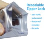 Resealable Antistatic Ziplock ESD Shielding Bags 50 Pcs (15x20 cm/6x8 inch) Anti Static for 3.5" HDD SDD Electronic Device - Image 4