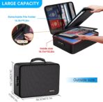 ENGPOW File Organizer Bag with 13 Pocket Accordion File Folder, Fireproof Document Organizer with Lock& Labels,Multi-Layer Portable Home Travel Safe Storage Box for Important Documents,Files and More - Image 6