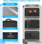 ENGPOW File Organizer Bag with 13 Pocket Accordion File Folder, Fireproof Document Organizer with Lock& Labels,Multi-Layer Portable Home Travel Safe Storage Box for Important Documents,Files and More - Image 9