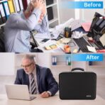 ENGPOW File Organizer Bag with 13 Pocket Accordion File Folder, Fireproof Document Organizer with Lock& Labels,Multi-Layer Portable Home Travel Safe Storage Box for Important Documents,Files and More - Image 10