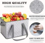 WISELIFE Reusable Grocery Bags [3 Pack],Large Grocery Tote Bag Water Resistant Shopping Bags Foldable Grocery Bag for Clothes,Shoes and Picnic - Image 6