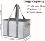 WISELIFE Reusable Grocery Bags [3 Pack],Large Grocery Tote Bag Water Resistant Shopping Bags Foldable Grocery Bag for Clothes,Shoes and Picnic - Image 7