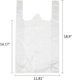Morcte Clear Plastic T-Shirt Shopping Bags, Handled Grocery Bags, 800 Counts - Image 3