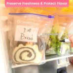 WiseFresh 65 Count Sandwich Bags, Food Storage Slider Bags for Preserve Freshness & Protect Flavor(65 Count/Pack, 1 Pack) - Image 7