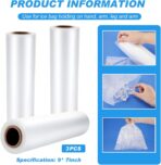 Preboun 3 Rolls Small Ice Bags Disposable 9 x 7 Inch Storage Packs Easy to Tie Ice Mini Bags for Injuries Athletic Training Rooms - Image 3