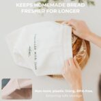 KIBAGA Beautiful Linen Bread Bag Set and Proofing Cover For Homemade Sourdough Bread - Keeps Your Loaf Fresh for Days - Reusable and Easy to Clean Storage Bag, The Perfect Baking Accessories - Image 6