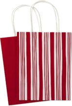 Hallmark 9" Medium Holiday Gift Bag Assortment (Pack of 12, Solids and Prints in Red, Green, Blue) Paper Gift Bags with Christmas Trees, Stripes, Polka Dots, Ho Ho Ho and More - Image 5